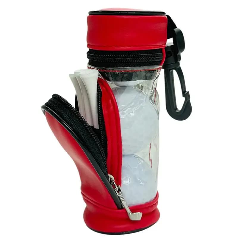Borsa per palline da golf Custodia per palline da golf portatile Custodia per tee da golf con 3 palline Borsa per tee da golf Collettore di palline da golf Accessorio da golf per