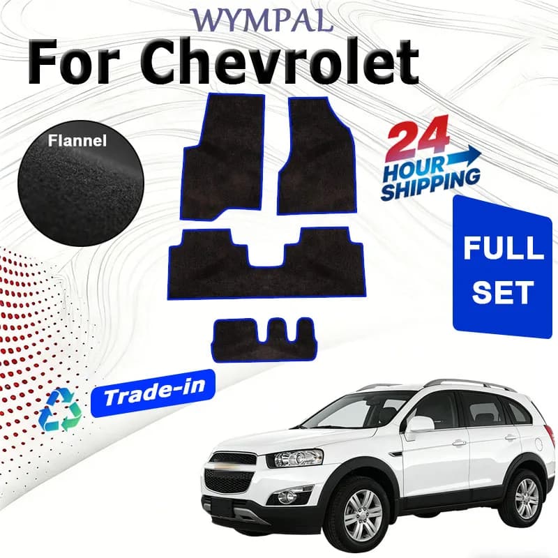 Set di Tappetini per Auto in Velluto ECOAUTO per Chevrolet Captiva C100 C140 7 Posti 2007-2018, Tappeti Personalizzati 2008