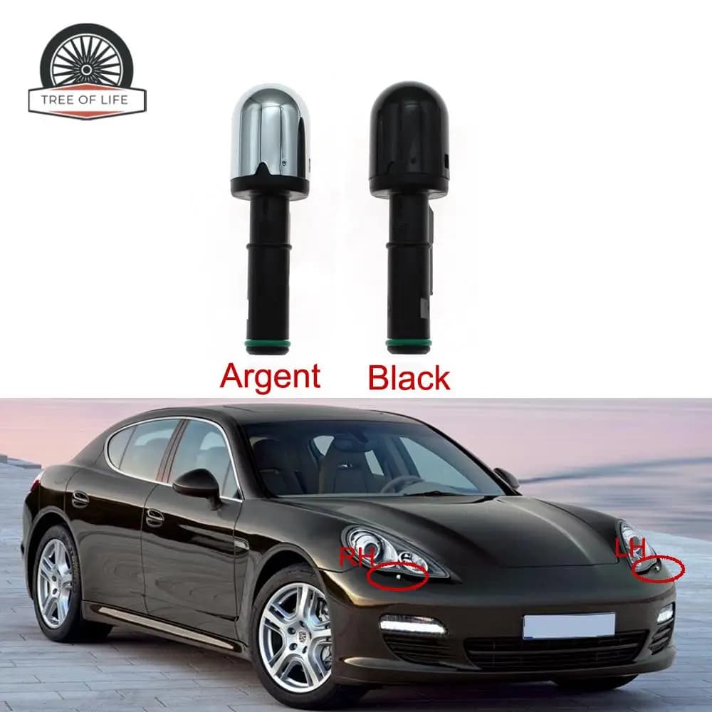 99762826300 97062825100 coperchio lavafari anteriore faro ugello Spray tappo a getto per Porsche 911 Panamera Boxster Argent Black