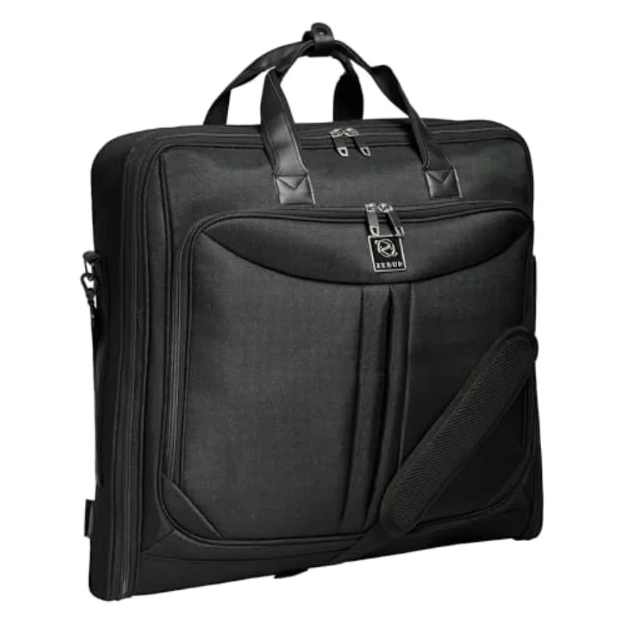 Borsa porta abiti premium da viaggio - Contiene 4 abiti - Per viaggi e affari con tracolla e scomparto per laptop