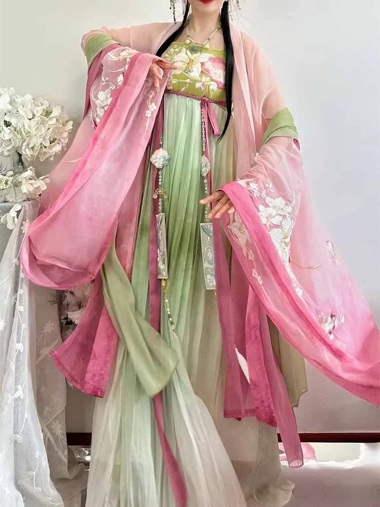 Women's Stage Performance Halloween Role-playing Costume Embroidery Hanfu Party Outfit Improved Chinese Style Dress