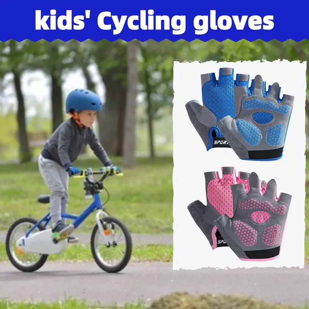 Kids Anti-slip Windproof Cycling Gloves Protective Equipment for Boys and Girls Outdoor Fitness Gloves for Balance Bike Training