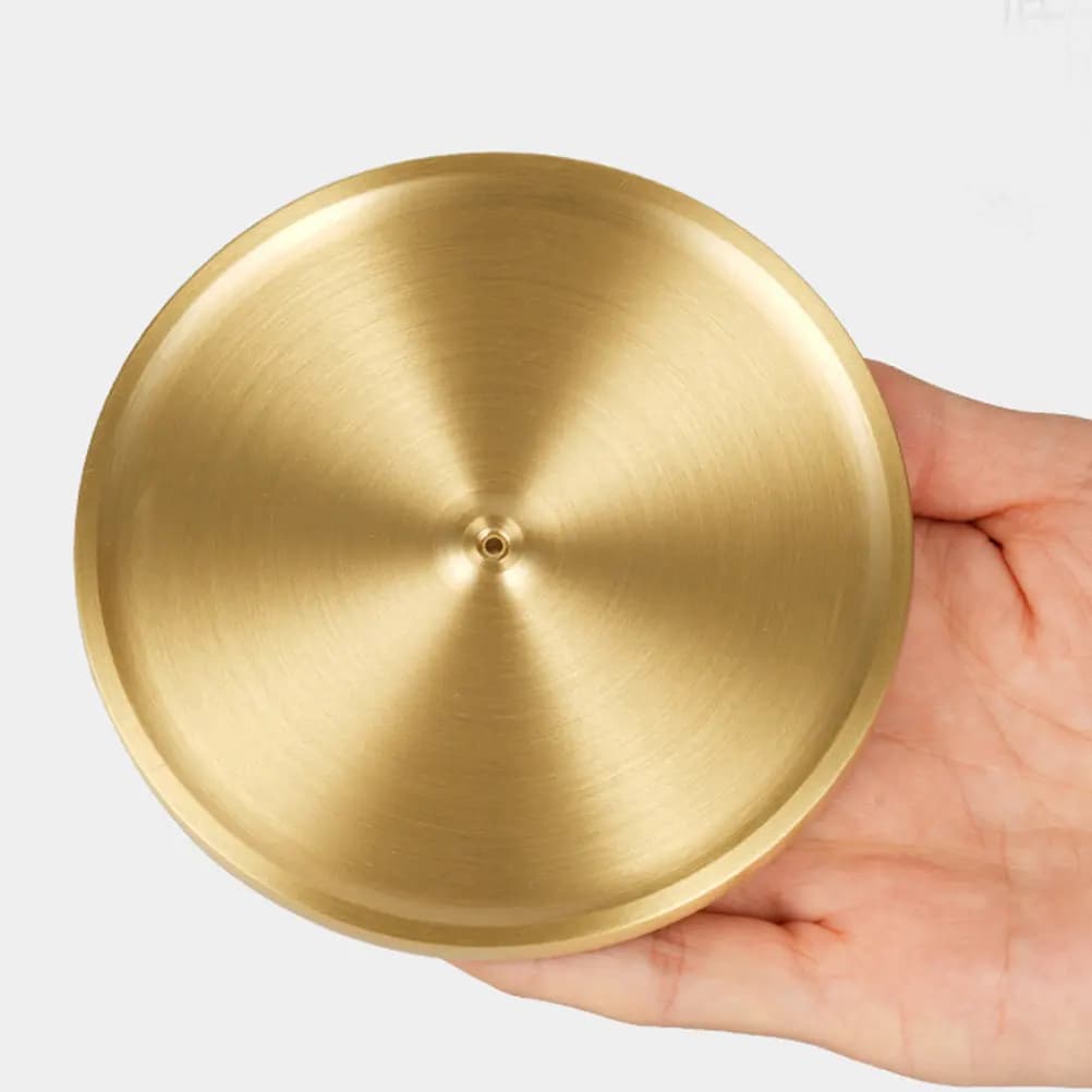 Porta Incenso in Ottone Compatto e Stabile per Meditazione, Yoga, Aromaterapia, Decorazione da Tavolo