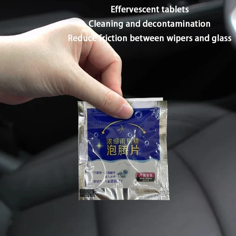 1-50 Pezzi Pastiglie Effervescenti Solide per la Pulizia del Parabrezza Auto, Detergente per Vetri e Polvere, Strumento per il Lavaggio Auto, Accessori Auto