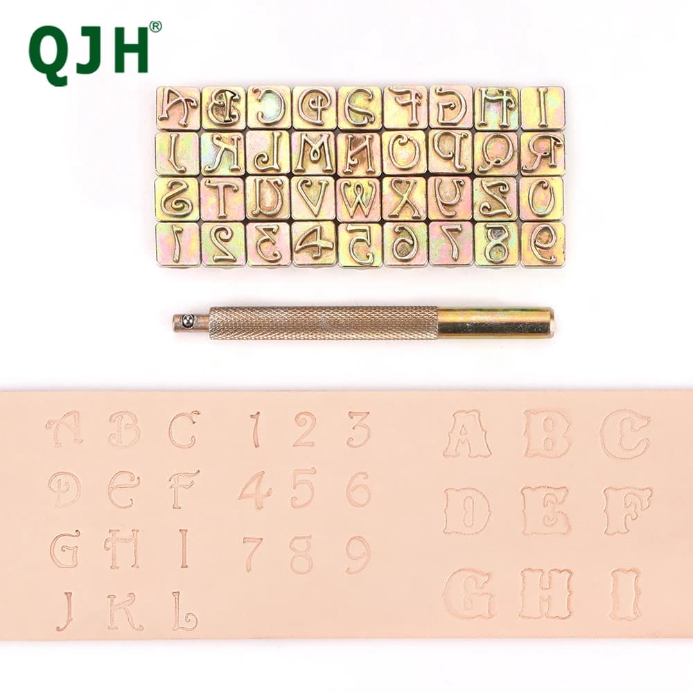 Craftsman Letter and Number Stamps Punch Set Leather Craft Punching Tools A-Z/0-9 For Leather Belt LOGO Punch Craft Tool Seal
