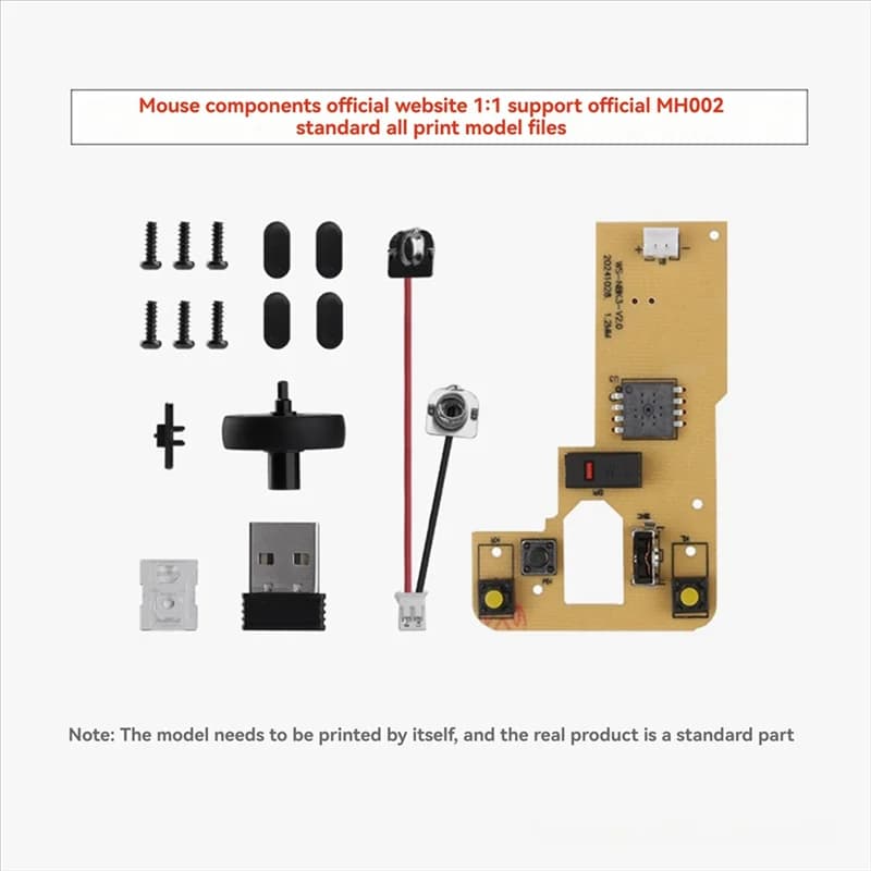 New--For Bamboo Lab DIY 3D Printing Wireless Mouse Kit Model 002 Computer Mouse Components With Printer Parts And Hardware