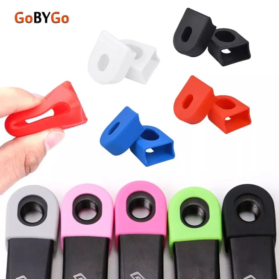 GoByGo 2PCS Protezione della copertura della pedivella della bici Gel di silice Protezioni per pedivella per bicicletta da corsa Custodia protettiva per guarnitura
