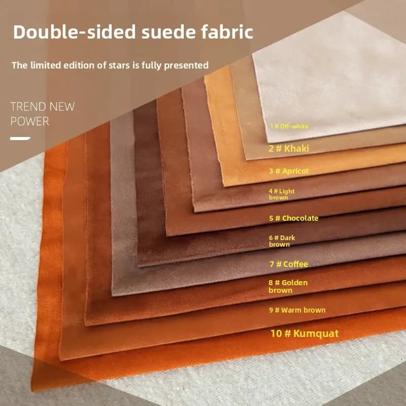 Tessuto in microfibra scamosciata bifacciale da 0,7 mm per rivestimenti divani, fodere borse, scarpe, cappelli, fai da te, cucito, abbigliamento e materiale tessile