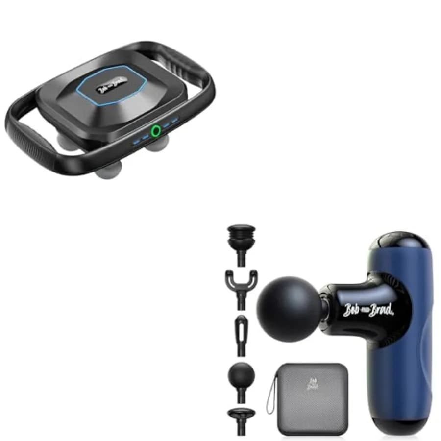 BOB AND BRAD Q2 Mini Massage Gun and TheraPanel Massage Gun with 4 Heads