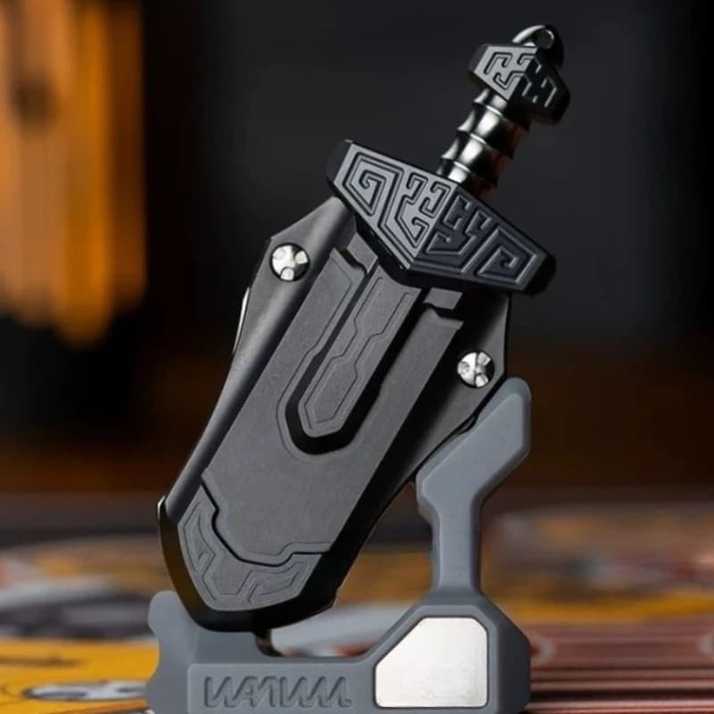 Spada Cursore Meccanico Fidget Carta di Spinta Magnetica EDC Metallo Alleviare Il Sollievo dallo Stress Giocattolo Sensoriale Adulti Anti Ansia Decompressione
