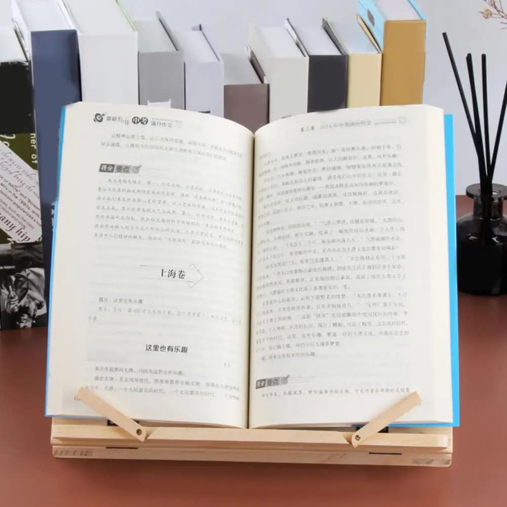 Libreria regolabile Supporto ergonomico per libri in legno per supporto didattico per bambini Scaffale da lettura regolabile per laptop per collo