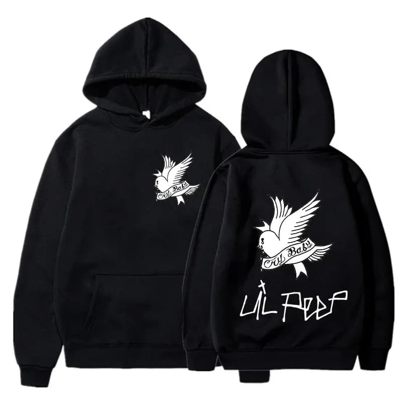 Nuova felpa con cappuccio da uomo autunno/inverno con stampa Lil Peep e felpa con cappuccio sportiva da donna, moda casual hip-hop, top hip-hop Harajuku Street.
