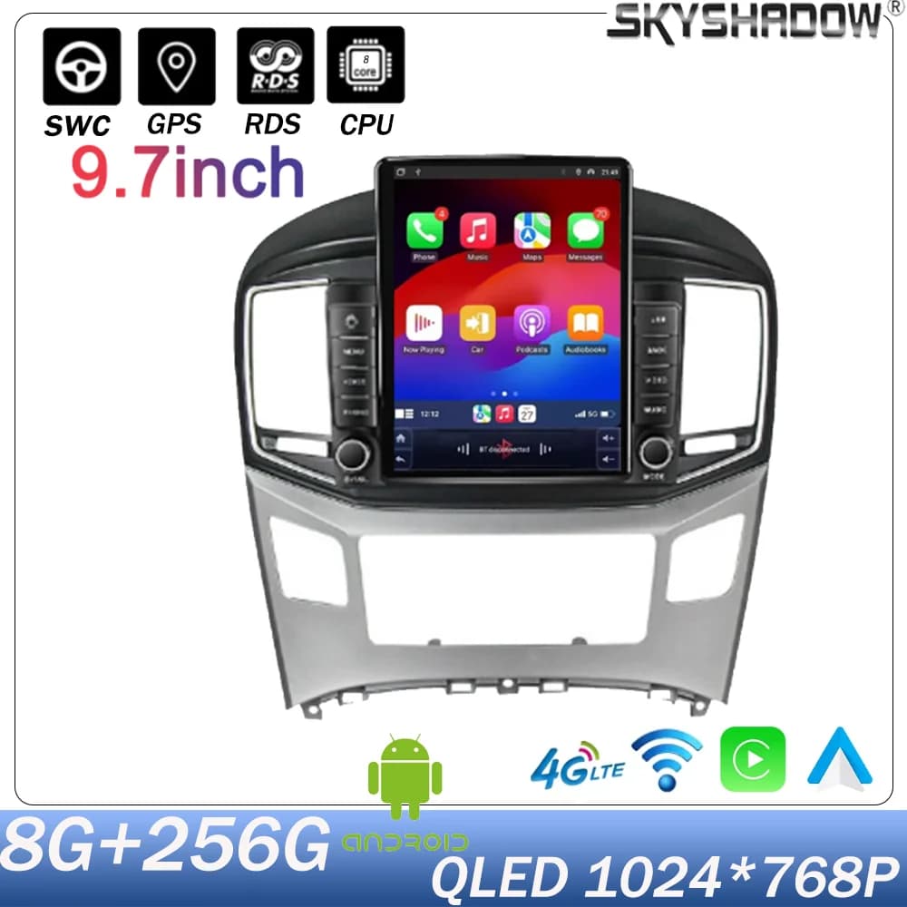 Bluetooth GPS 4G WIFI Android 14 Per Hyundai H1 2017-2018 Multimediale Auto Video Lettore di Navigazione Auto radio GPS Stereo Carplay