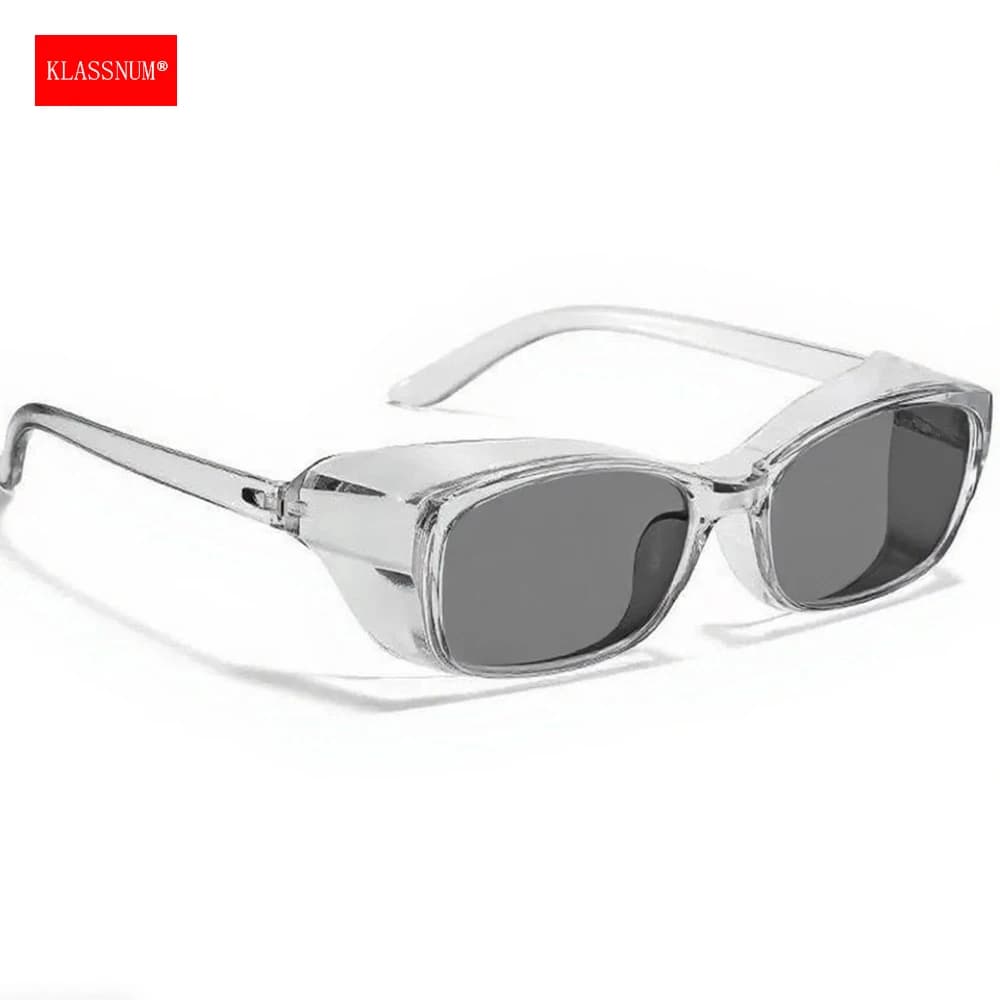 KLASSNUM Occhiali protettivi Occhiali da sole Uomo Donna Occhiali anti-polline Anti UV400 Occhiali antivento per ciclismo Guida Lente gialla