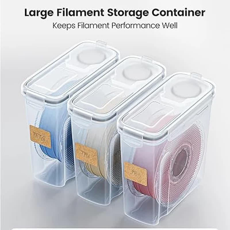 Contenitore per Filamenti Stampante 3D da 4L (3/4 Pezzi), Scatola Ermetica Anti-Umidità per Bobine, Mantiene i Filamenti PETG/TPU Asciutti e Senza Polvere