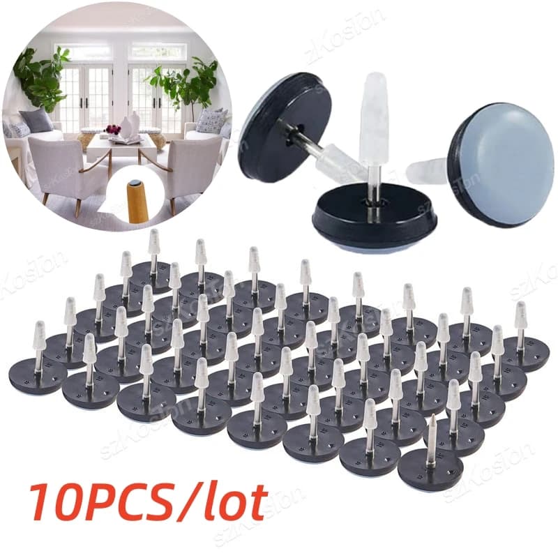 10 pezzi Chiodi su mobili Scivoli Cuscinetti Cursori per mobili per la casa Gamba per sedie Protezioni per pavimenti Cuscinetti Accessori per mobili