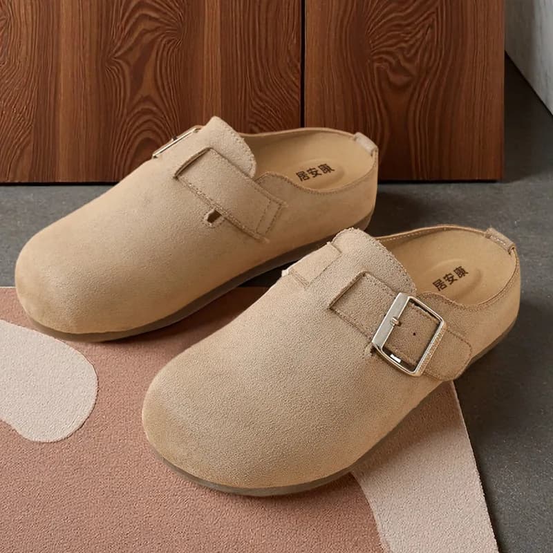 Mules Suede Platform Women's Slippers Home Luxury Designer Woman Shoes Spring Summer Indoor Outdoor Sandals Soft Non-Slip Slides