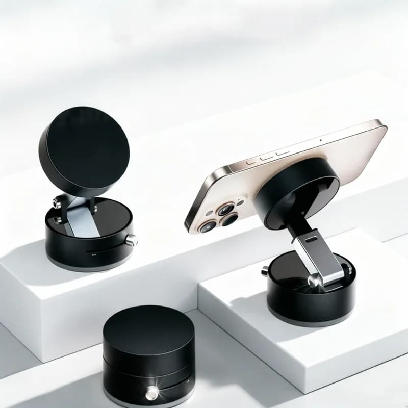 New Foldable Magnetic Vacuum Suction Phone Holder Double Sided Suction Cup Car Bracket Portable Lazy Phone Stand for Home Car