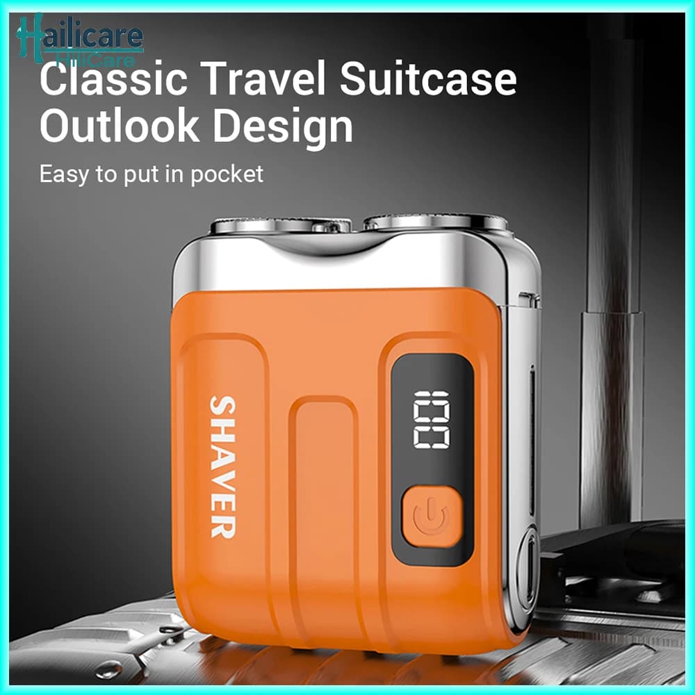 Nuovo Mini Rasoio Elettrico Per Uso Domestico Auto Rasoio Display Digitale Rasoio Tipo-C Rasoio A Doppia Lama Impermeabile Uomini Rasoio Barba Trimmer