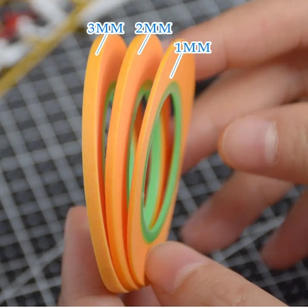 Nastro Adesivo per Modellismo a Linea Sottile, Strumenti e Accessori per Spruzzatura Fai-da-Te, Nastro Mascherante Speciale Largo 1mm/2mm/3mm
