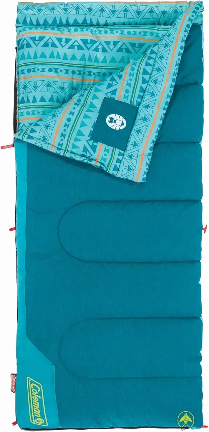 Sacco a pelo per bambini da campeggio, 50 ° F Warmth, si illumina al buio, adatto fino a 1,5 m, lavabile in lavatrice