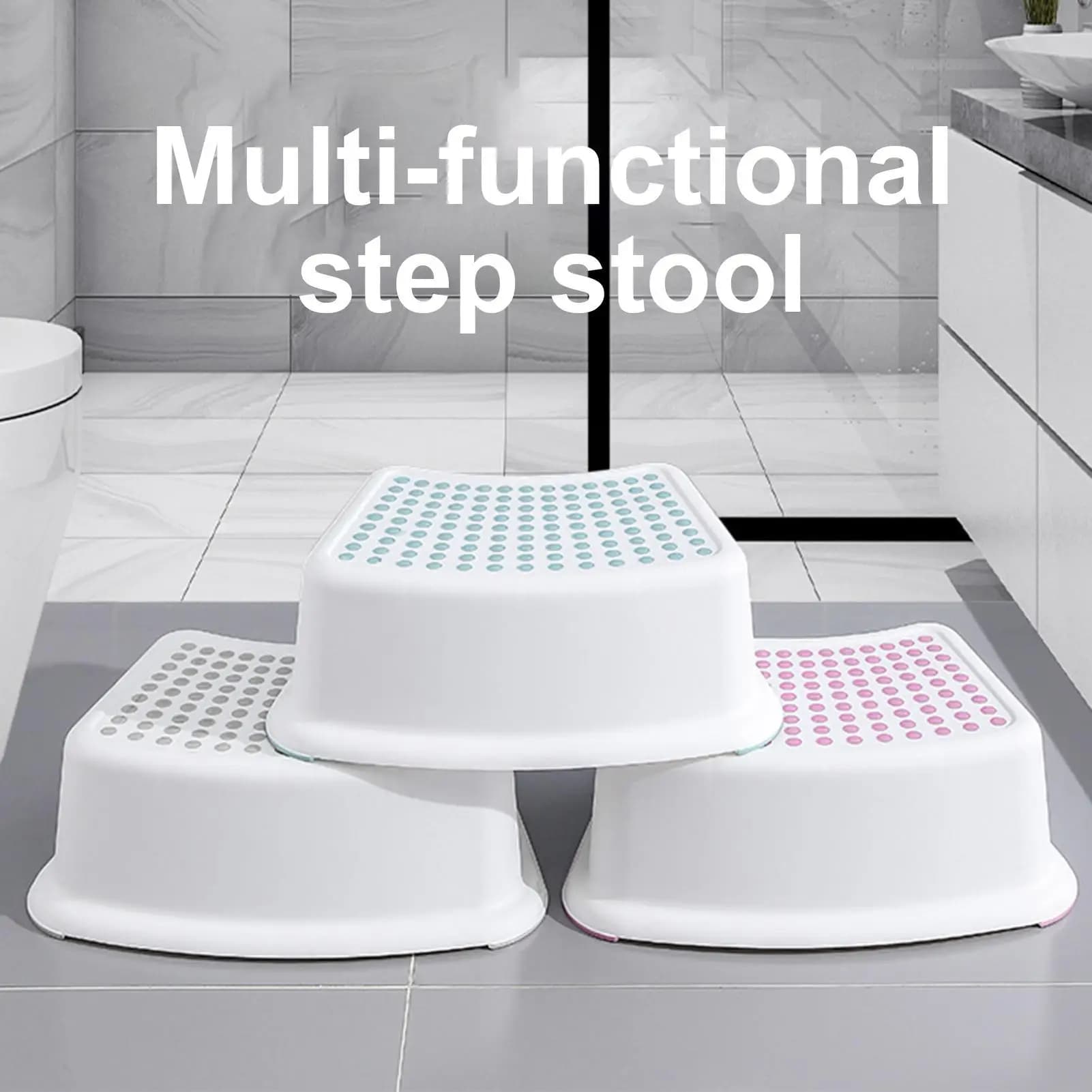 37x25x13cm Heavy Duty Poop Stool NonSlip Squatting Toilet Stool Ergonomic Step Stool for Adults Stable Wide Base Potty Foot Rest