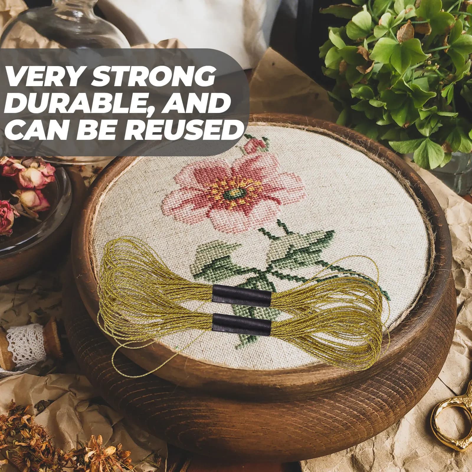 36 Rolls Colorful Metallic Embroidery Thread Set Relaxing Fun Functional for Cross Stitch Embroidery DIY Home Craft Projects