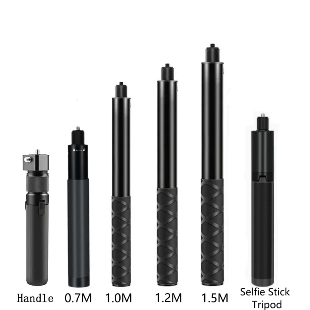 Manico in alluminio invisibile per selfie stick compatibile con Insta360 X4 X3 X2 GoPro 12 11 10 9 DJI Action 4 3 SJCAM Camera Bullet Time Stand