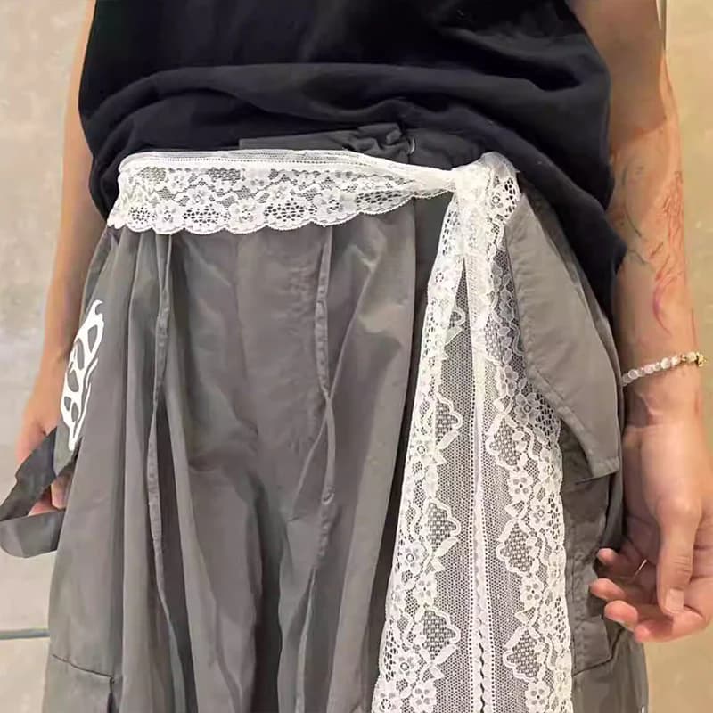 New Sale French Retro Lace Belt Korean Casual Long Lace Scarf Summer Sweet Accessories