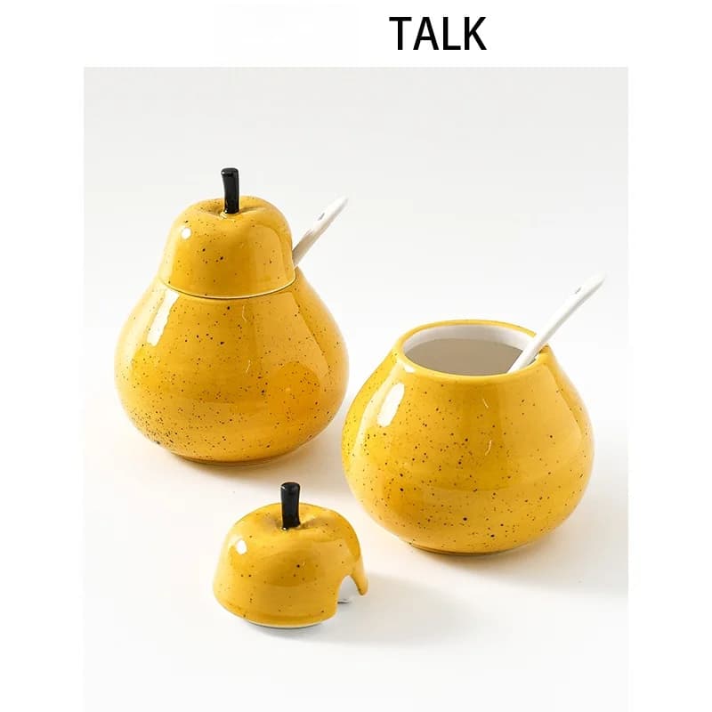 Set di barattoli per spezie in ceramica dipinti a mano, per uso domestico e commerciale, con design antiscivolo, per sale e pepe.