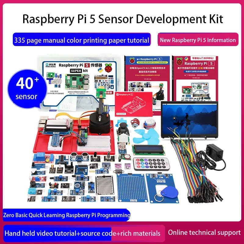 Raspberry Pi 5 sensor development kit for AI-powered visual intelligence with Python Suite
