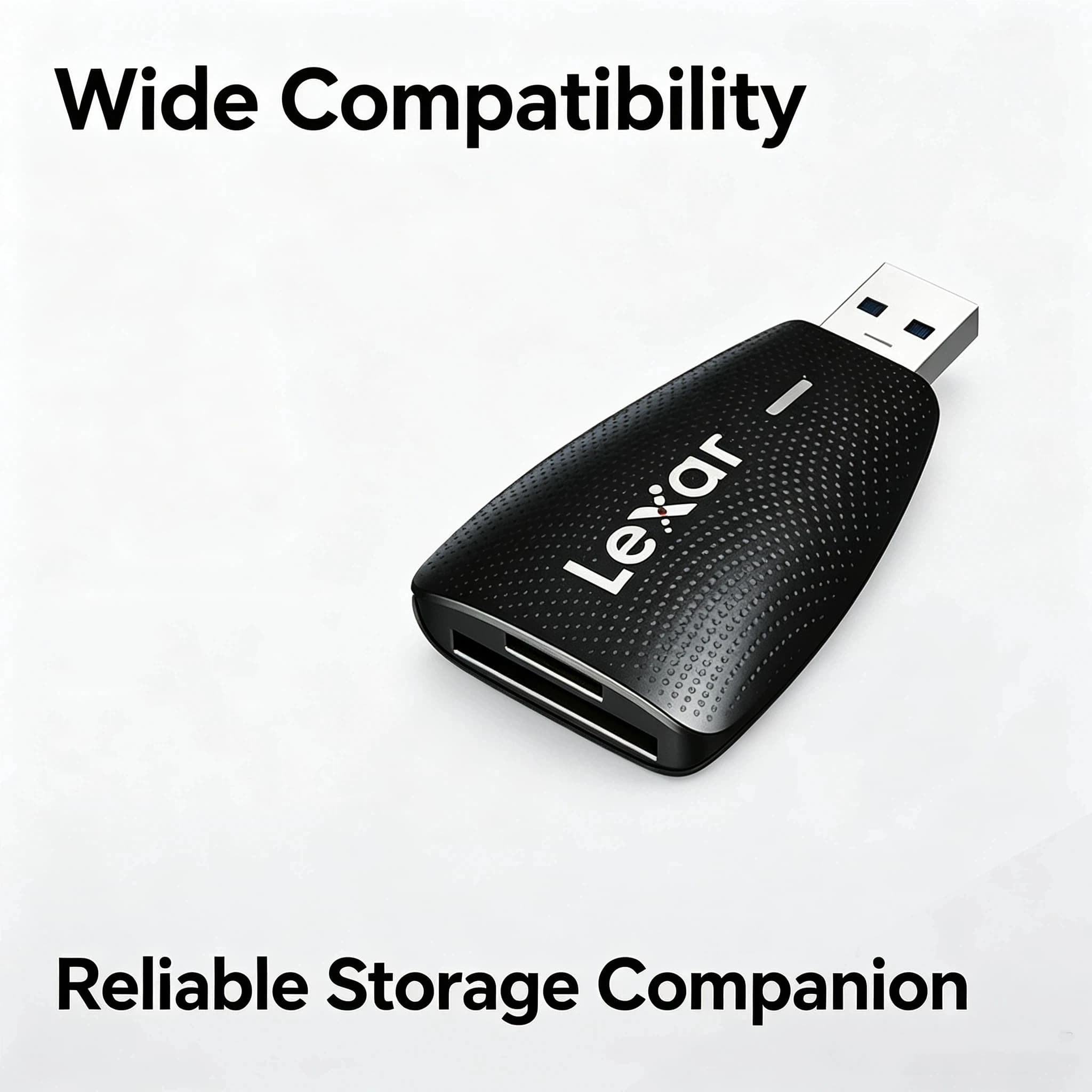 USB 3.1 Card Reader Lexar Dual Slot SD TF Memory Card Adapter Plug Play for Laptop Desktop