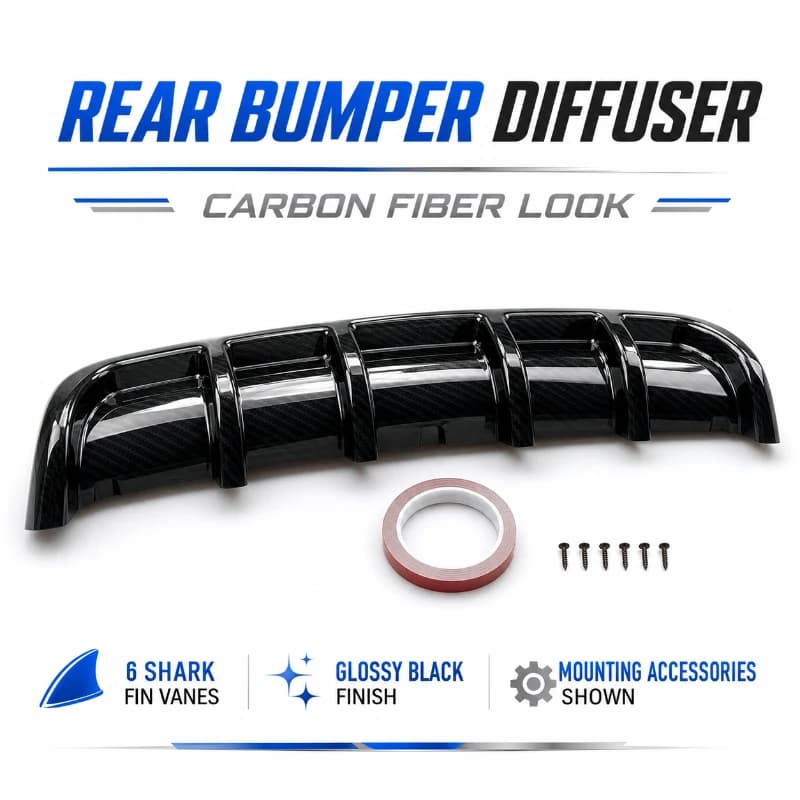 Car Rear Surround Body Kits Universal Car Modification Accessories Rear Bumper Diffuser Lip Shark Fin Spoiler Chassis Spoiler
