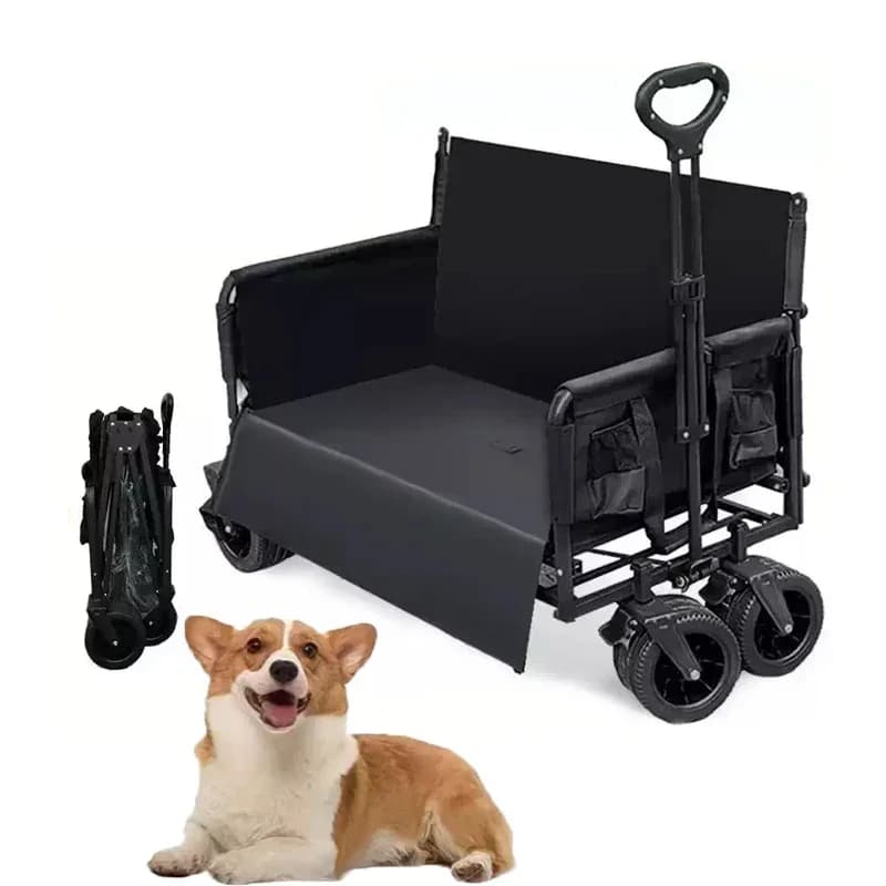 Rimorchio per animali domestici da auto, pieghevole, per esterni, con funzione seduta e sdraiata, multifunzionale, con contenitore e divano.