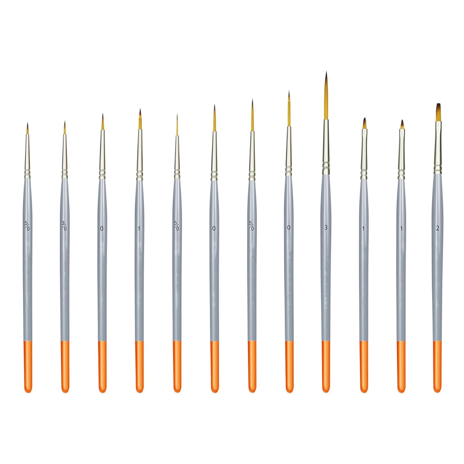 Pennello per artista con dettagli fini Set da 12 pezzi Penna per capelli extra lunghi con gancio Pennello sottile Angolare Micro punta Olio acrilico Acquerello