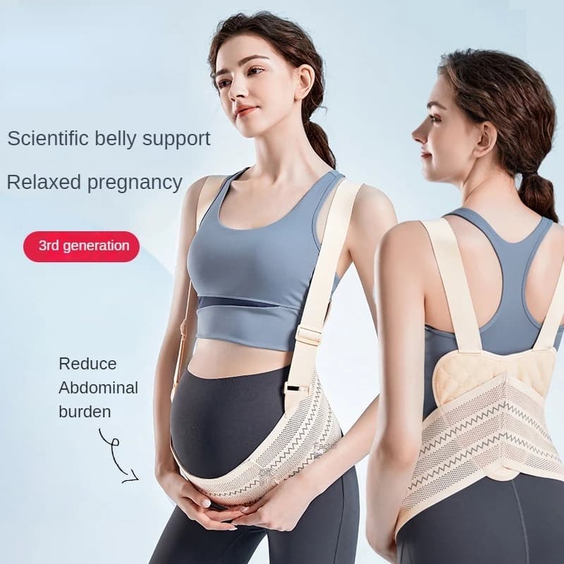 Cintura premaman Pancia incinta Fascia di supporto per gravidanza Doppio supporto per la schiena Cura della vita Allevia il dolore pelvico della schiena regolabile