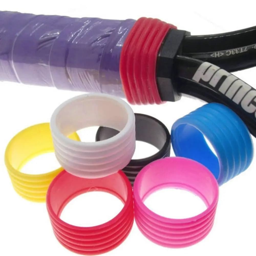 4 pezzi in Silicone racchetta da Tennis Grip anello maniglia chiusura anello in gomma accessori da Tennis