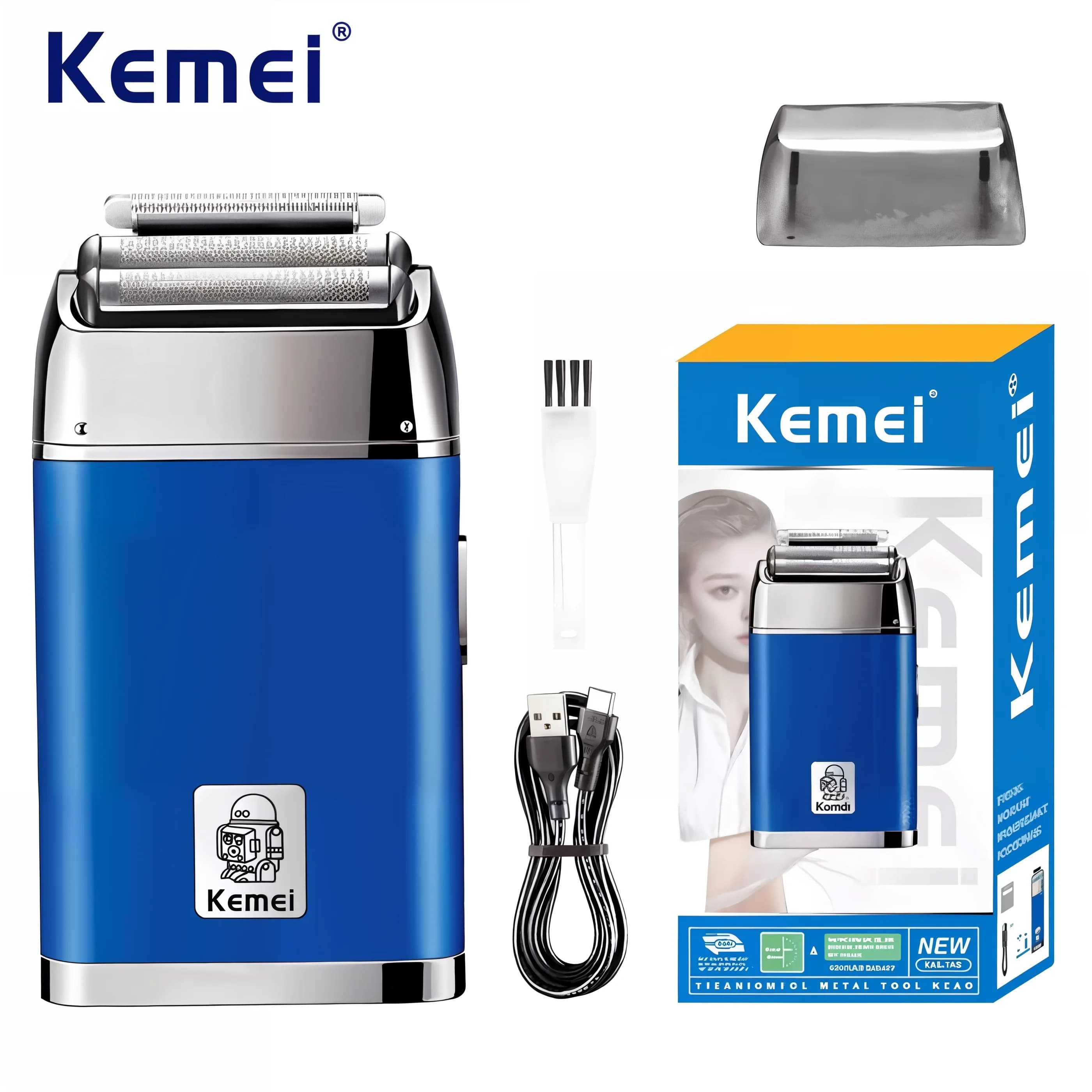 Kemei KM-T13 impermeabile IPX5 elettrico Trimmer rasoio tagliacapelli 2-in-1 rasoio elettrico