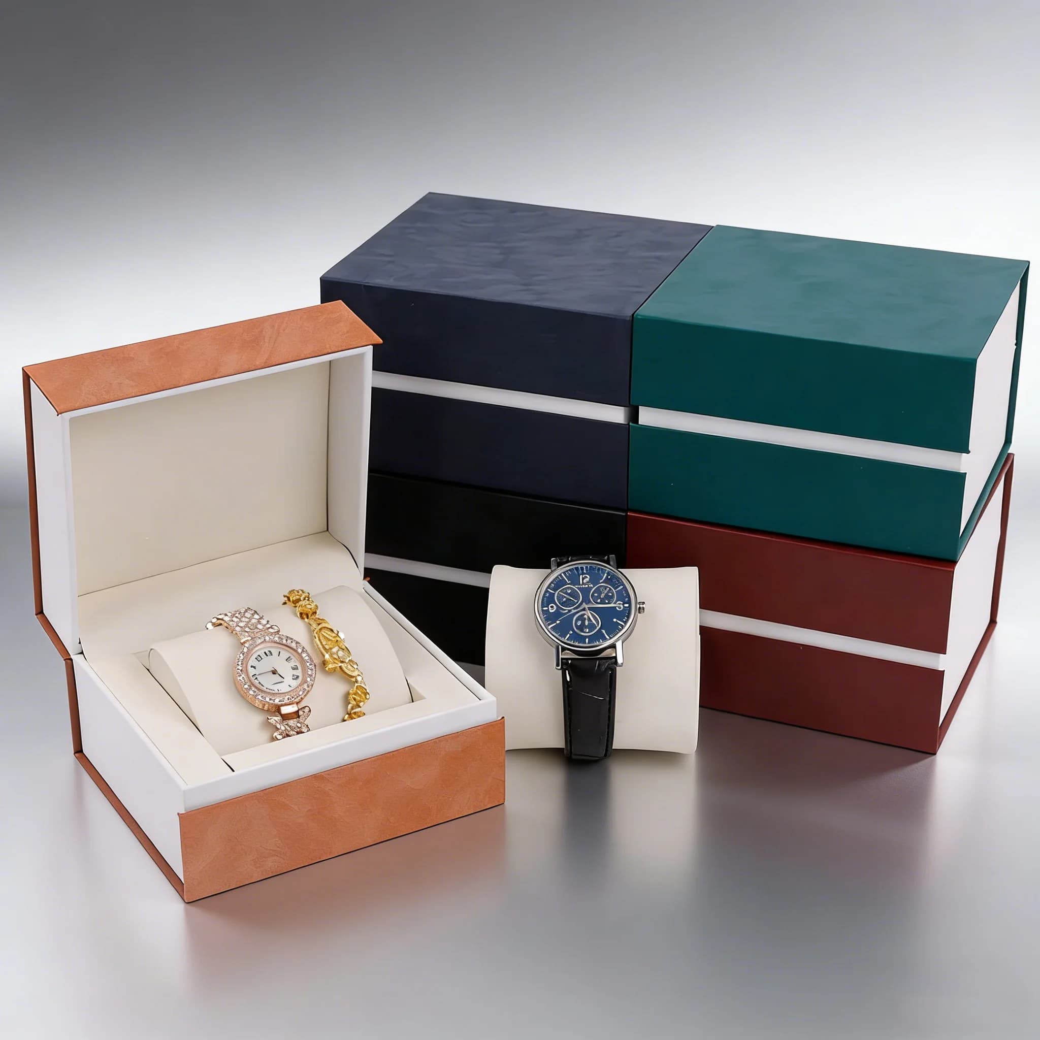 Porta Orologi Singolo in Pelle PU, Scatola Organizer per Orologi, Espositore da Viaggio per Donna