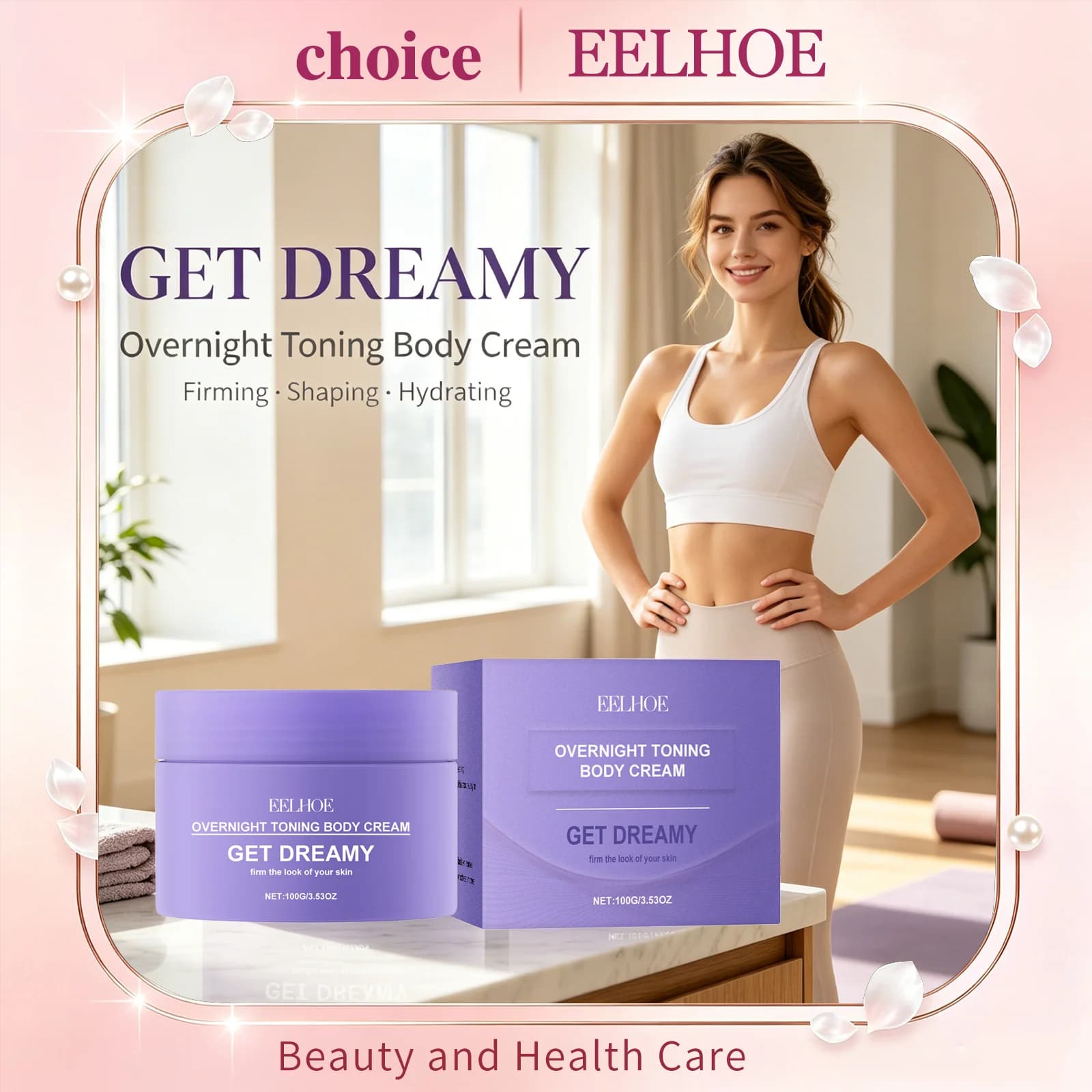 EELHOE Toning Body Cream Collagen Firming Lifting Skin Tightening Reduce Cellulite Fat Body Shaping Moisturizing Massage Cream