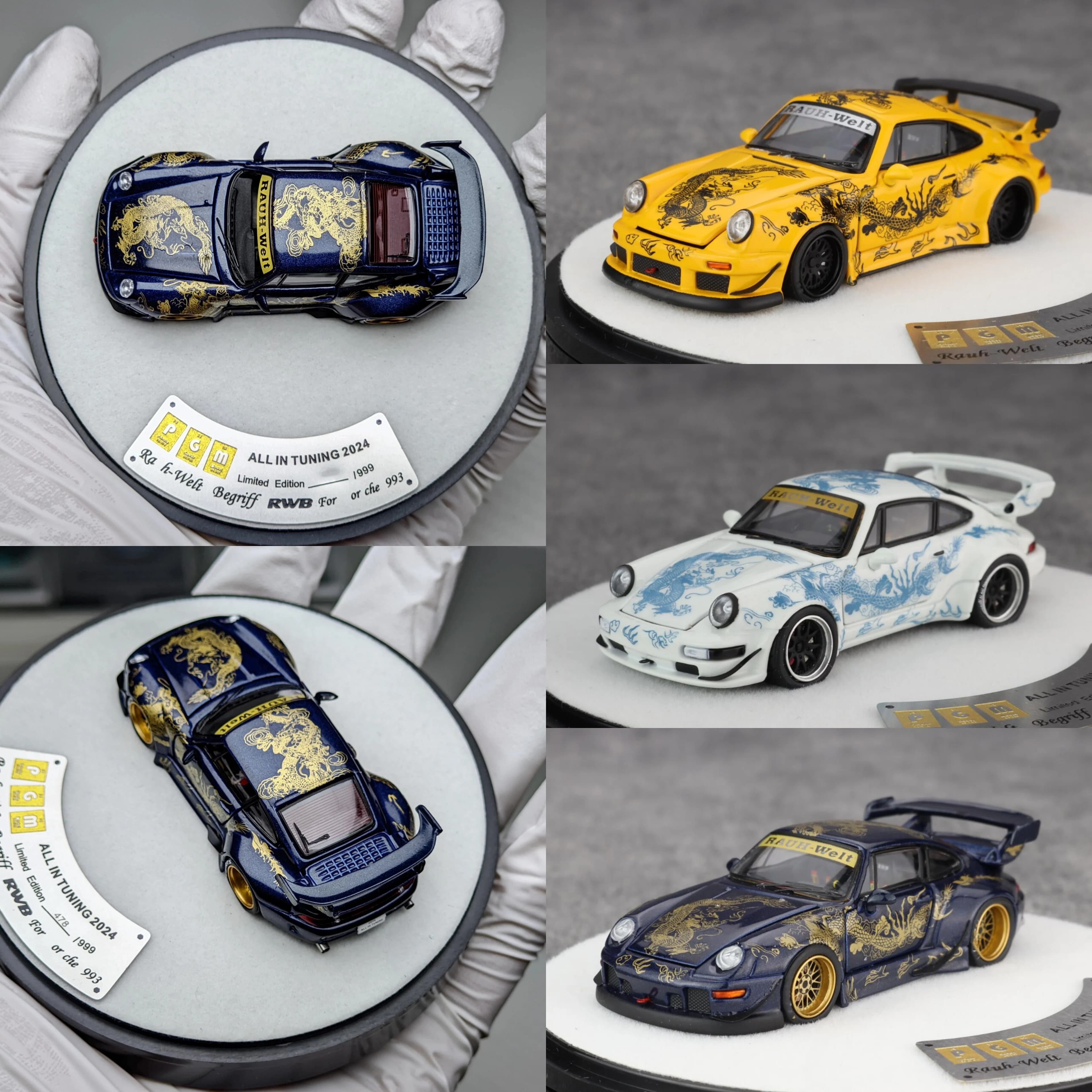 PGM 1:64 RWB993 2024 AIT Diecast Model Car Edizione limitata Da Collezione Hobby Giocattolo Regali Regali