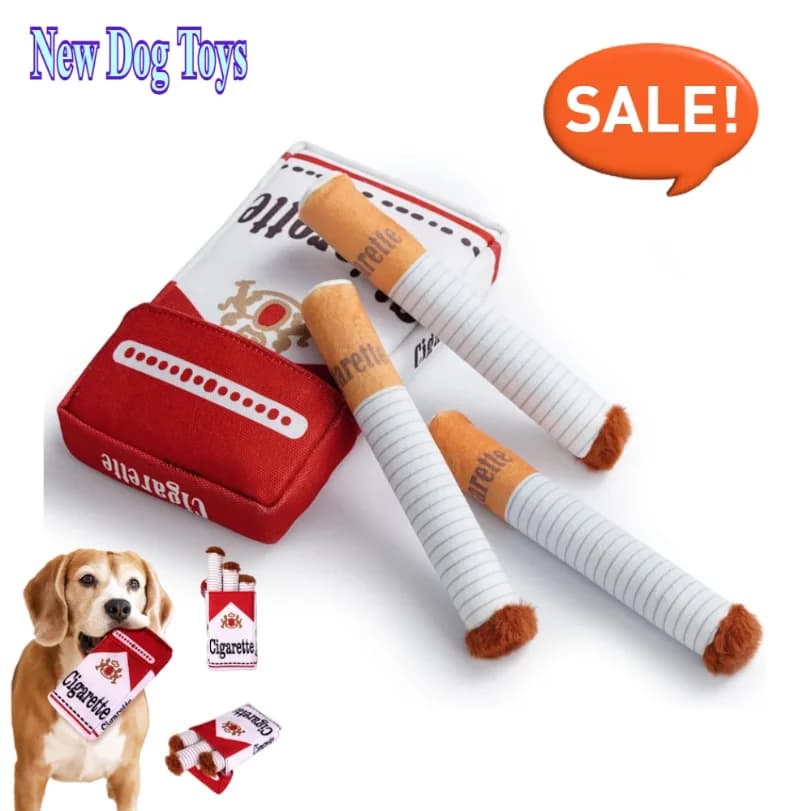 Giocattoli Interattivi Divertenti in Peluche per Cani, Design Creativo a Forma di Sigaretta, Giocattolo da Masticare che Fissa Sorridentemente, Il Regalo Perfetto per Cani, Giocattolo per Cani che Amano Giocare