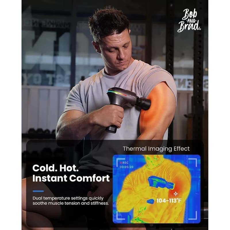 A2 Pro massage gun with heat and cold therapy, professional percussion massage gun for deep fabrics for athletes, home gym