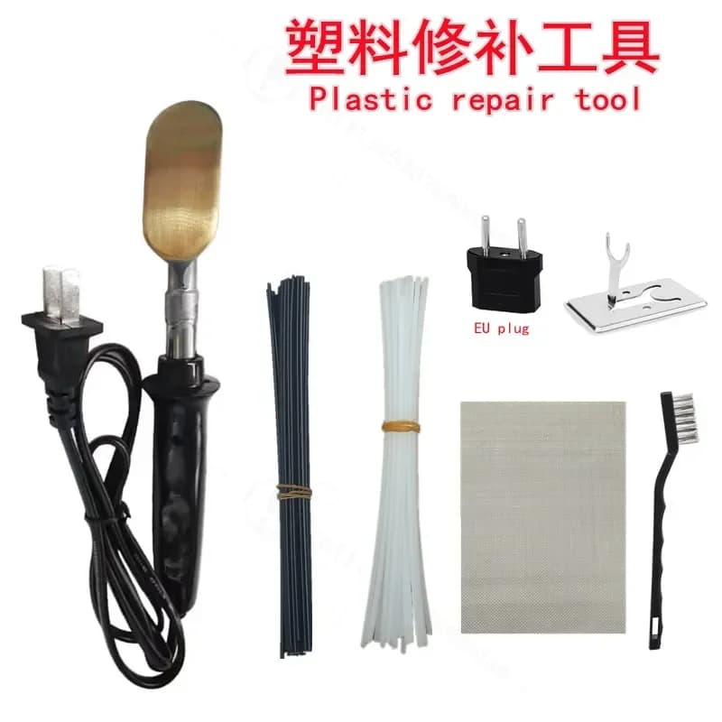 Car Bumper Repair Kit Plastic Welding Gun Hot Stapler Welder Machine with Mesh Nails Rods Smoothing Knife for Crack Hole