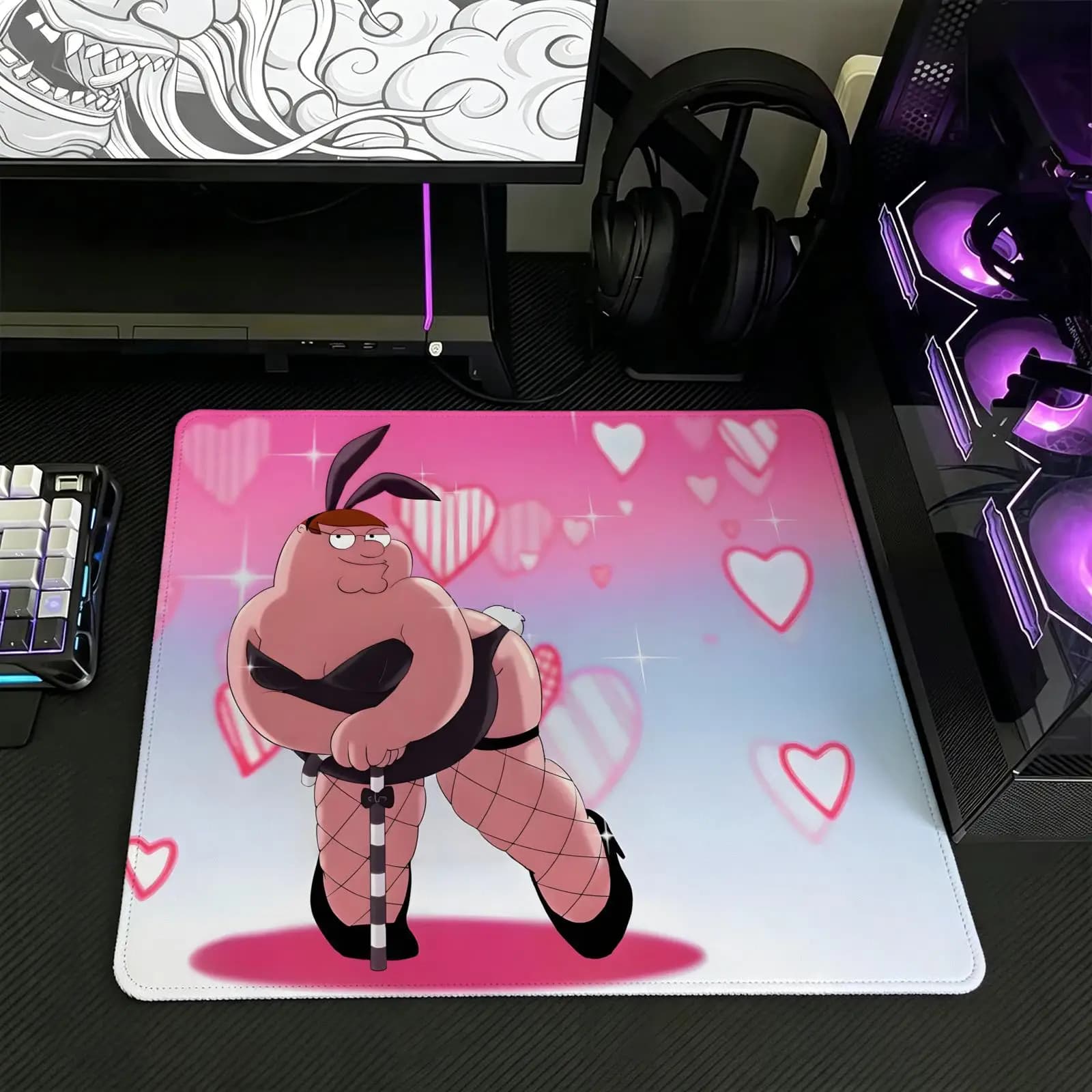 Mouse Pad Regular gaming mouse pad Office mouse pad Laptop desk mat Stitched edge S/M/L size mouse pad Family Guy