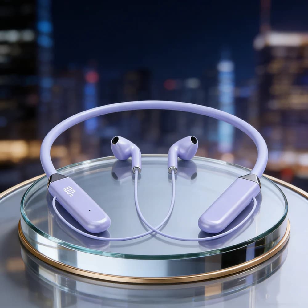 Wireless headphones with Neckband, Bluetooth Headphones 5.3, Charge display, TWS headphones for Gaming and Sport with Microphone