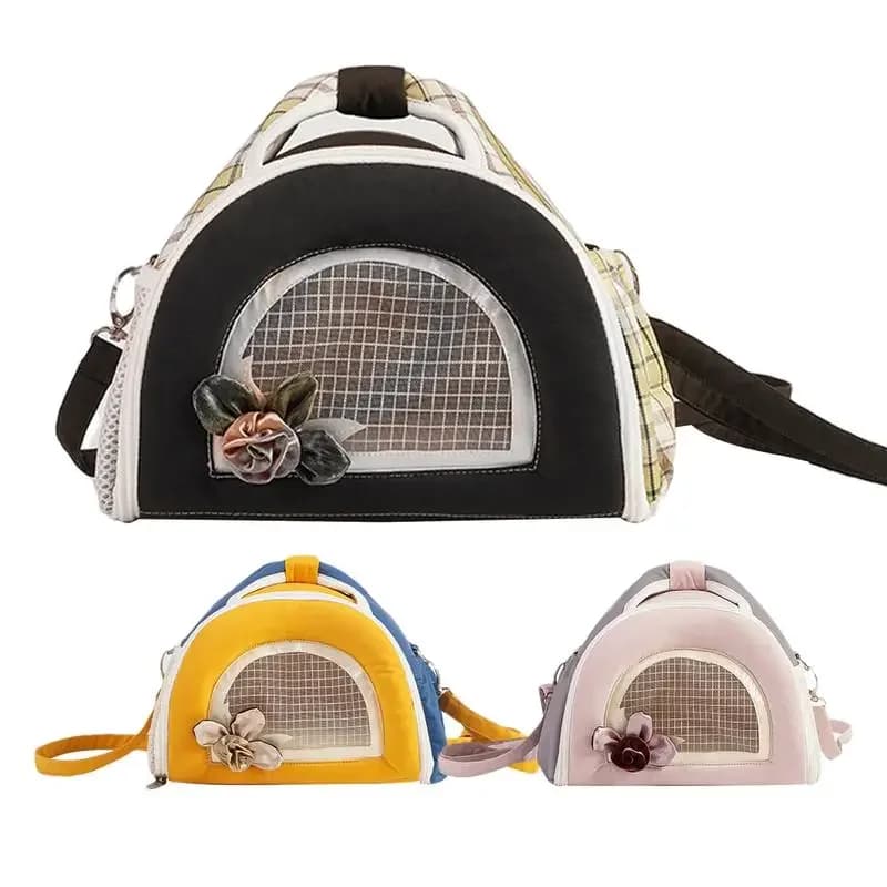 Borsa da trasporto per animali domestici piccola Borsa da viaggio per criceti coniglietto Chinchilla Cavia Gabbia da trasporto traspirante Custodia morbida e calda Forniture per criceti