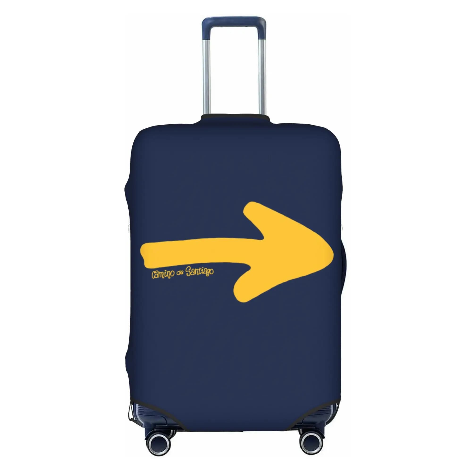 Custom Funny Camino de Santiago Arrow Shield Luggage Cover Protector Washable Travel Suitcase Covers