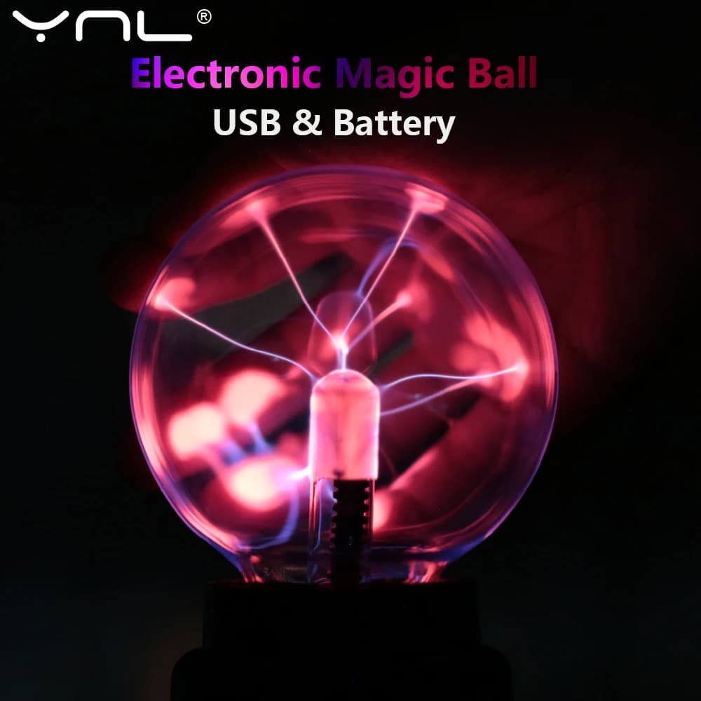 3 pollici novità vetro magico lampada a sfera al plasma 220V sensibile al tocco atmosfera luce notturna bambini compleanno regalo di Natale illuminazione