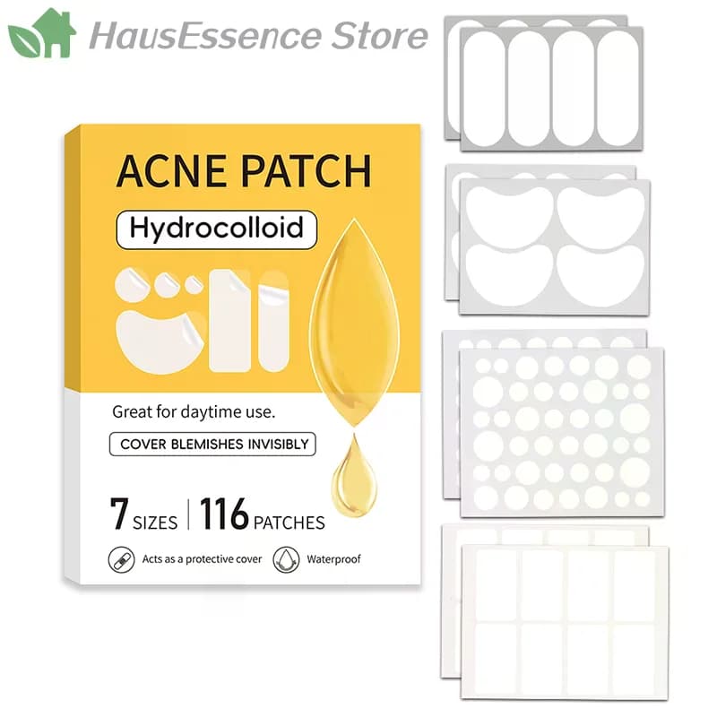 ※116Pcs Invisible Pimple Removal Anti- Patches Spots Marks Concealer Beauty Makeup Tool Repair Sticker Easy to Use